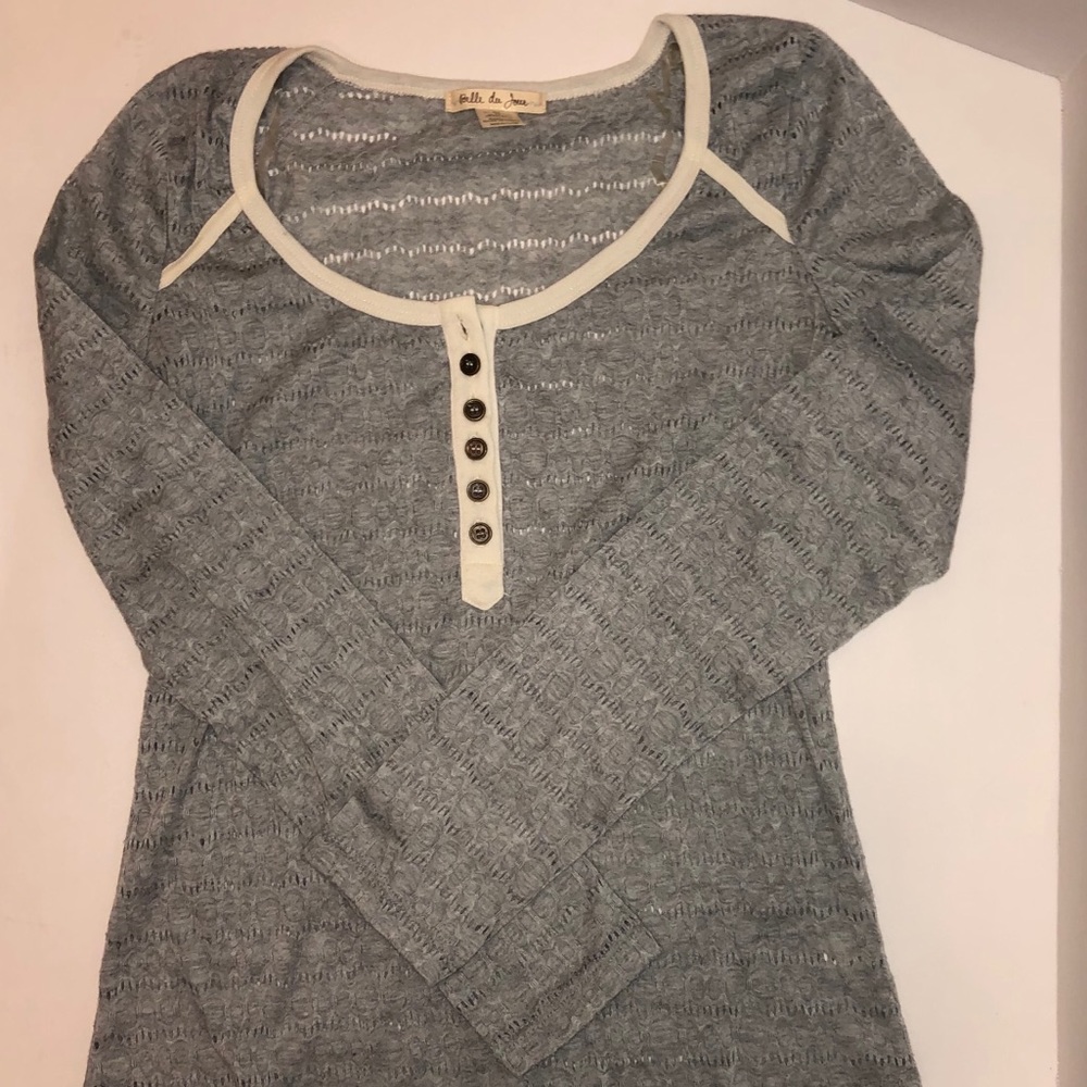 Belle du Jour Eyelet long sleeve Medium